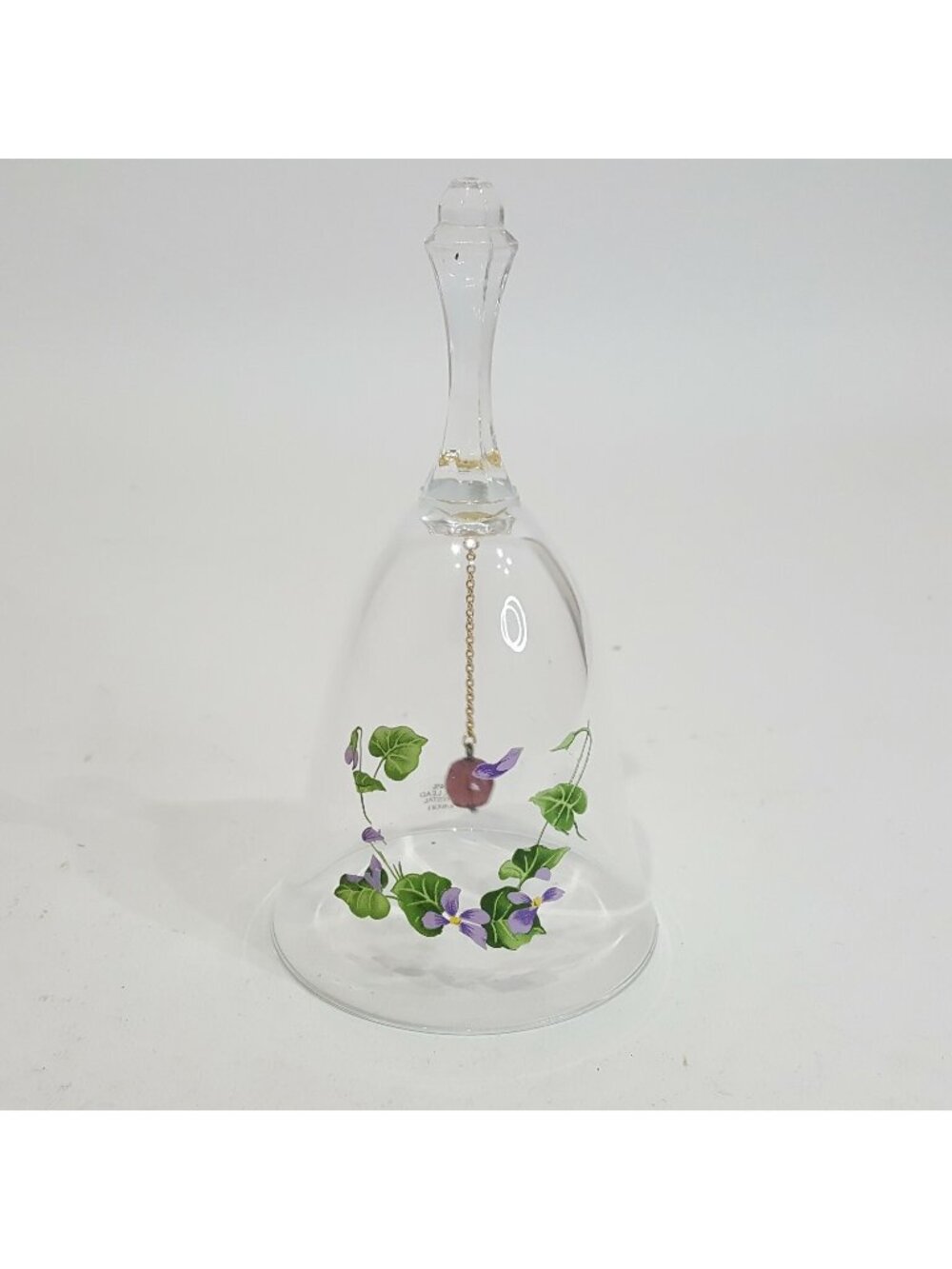 Vintage Bell Avon 24% Full Lead Crystal Floral Purple 5.5" x 3" Butterfly Flower